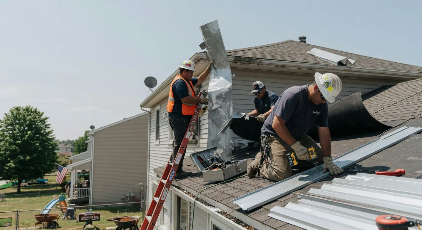 Storm Damage Metal Roof Repair in Sanford, VA